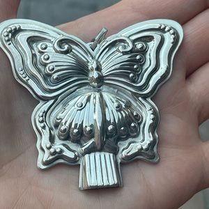 1980s  vintage Butterfly sterling Silver Whistle
pendant! Or best offer